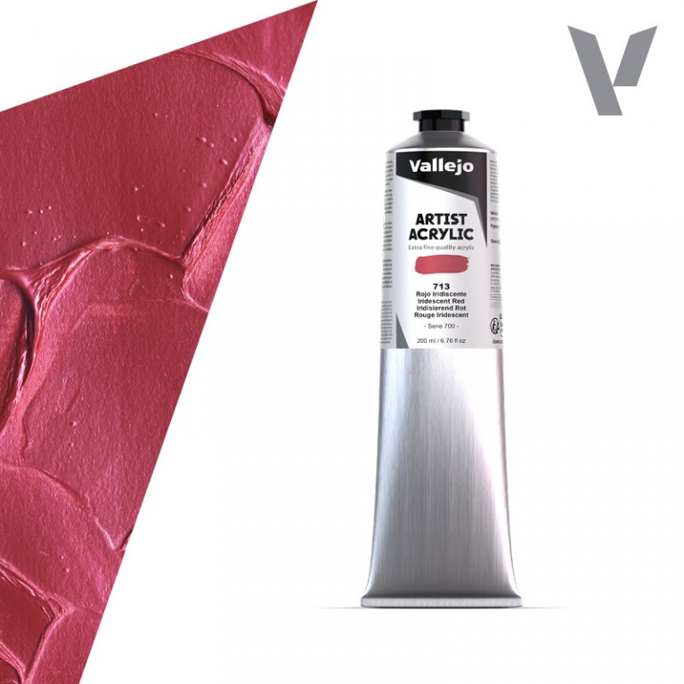 Akrylová barva Vallejo Artist 200ml – 713 Iridescent Red