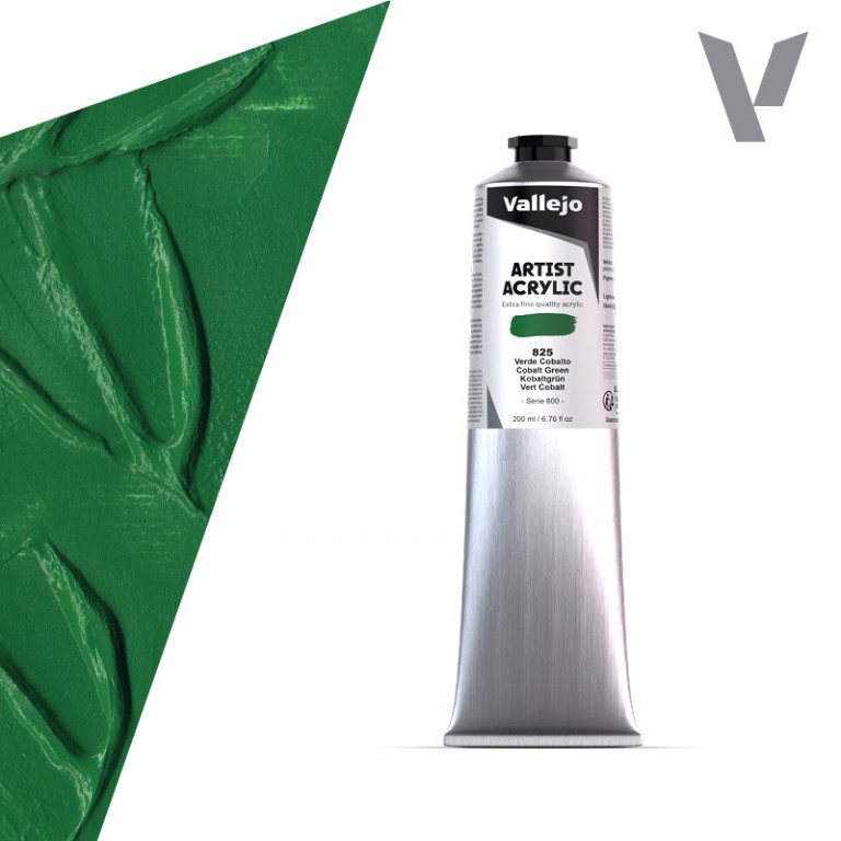 Akrylová barva Vallejo Artist 200ml – 825 Cobalt Green