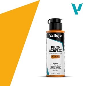 Akrylová barva Vallejo Fluid 100ml – 414 Transparent Orange