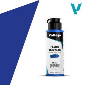 Akrylová barva Vallejo Fluid 100ml – 622 Fluorescent Blue
