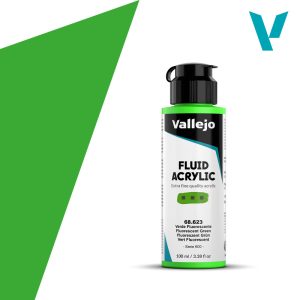 Akrylová barva Vallejo Fluid 100ml – 623 Fluorescent Green