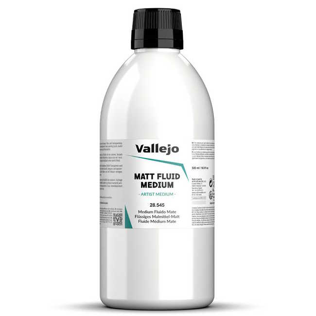 Matné médium pro akryl Vallejo Fluid 500ml