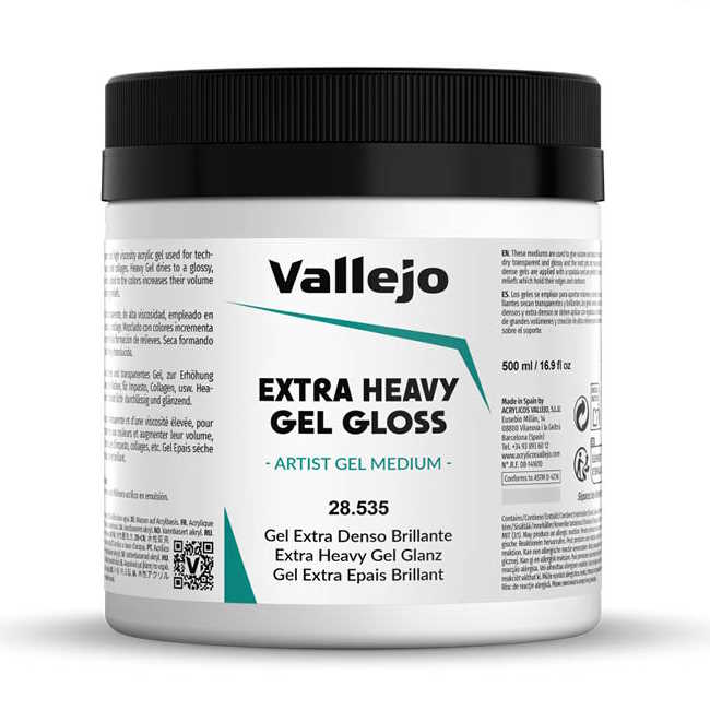 Vallejo Extra Heavy Gel lesklý 500ml