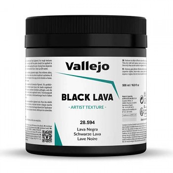 Černá pasta Vallejo Black Lava 500ml