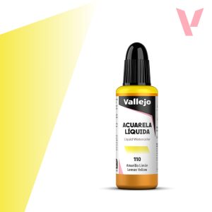 Tekutá akvarelová barva Vallejo 32ml – 110 Lemon Yellow