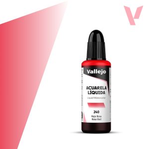 Tekutá akvarelová barva Vallejo 32ml – 240 Rose Red