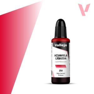 Tekutá akvarelová barva Vallejo 32ml – 250 Crimson
