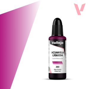 Tekutá akvarelová barva Vallejo 32ml – 260 Violet Red