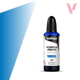 Tekutá akvarelová barva Vallejo 32ml – 440 Primary Blue
