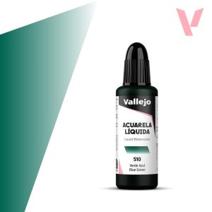 Tekutá akvarelová barva Vallejo 32ml – 510 Blue Green