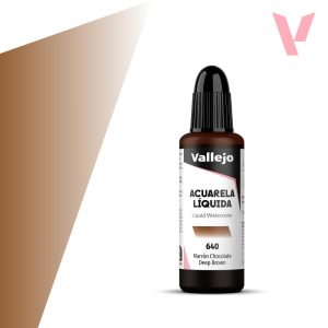 Tekutá akvarelová barva Vallejo 32ml – 640 Deep Brown