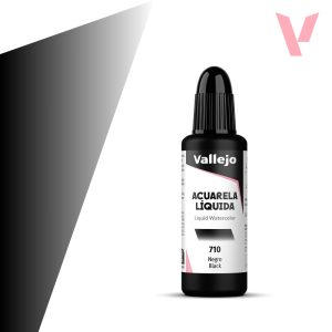 Tekutá akvarelová barva Vallejo 32ml – 710 Black