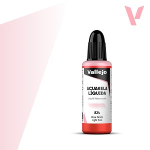 Tekutá akvarelová barva Vallejo 32ml – 824 Light Pink