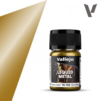 Barva Vallejo Liquid Gold 35ml – 795 Green Gold
