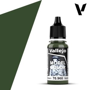 Modelářská barva Vallejo 18ml – 968 Flat Green