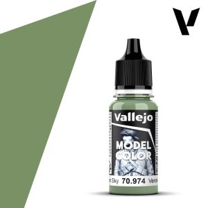 Modelářská barva Vallejo 18ml – 974 Green Sky