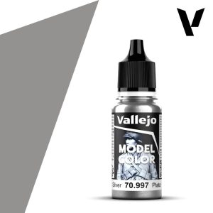 Modelářská barva Vallejo 18ml – 997 Silver (Metallic)