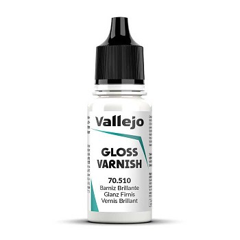 Lesklý lak pro modelářské barvy Vallejo 18ml