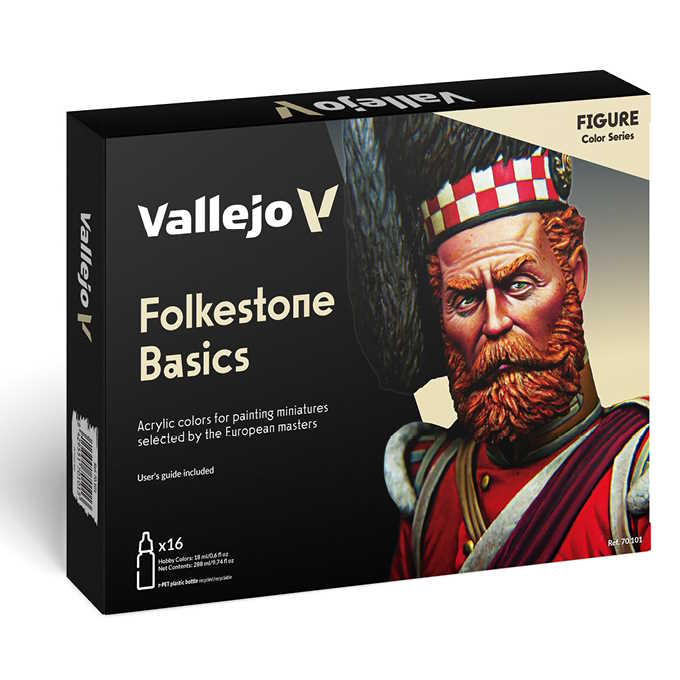 Sada modelářských barev Vallejo 16x18ml – Folkestone Basics