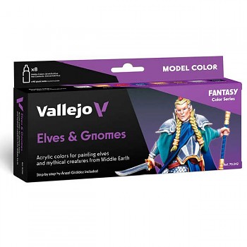 Sada modelářských barev Vallejo 8x18ml – Elves & Gnomes by Angel Giraldez