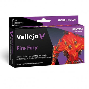 Sada modelářských barev Vallejo 6x18ml – Fire Fury by Angel Giraldez