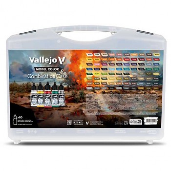Velký kufřík modelářských barev Vallejo – 80x18ml Combination Case