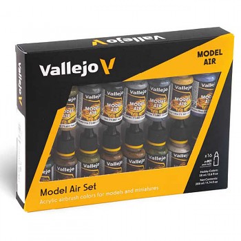 Sada barev pro airbrush Vallejo 16x18ml – WWII USAF Aircraft