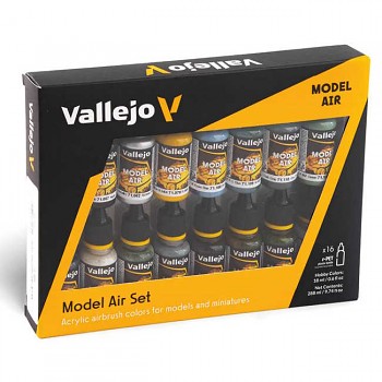 Sada barev pro airbrush Vallejo 16x18ml – Model Air Set:WWII British RAF & FAA