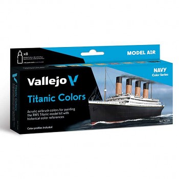 Sada barev pro airbrush Vallejo 8x18ml – Titanic Colors