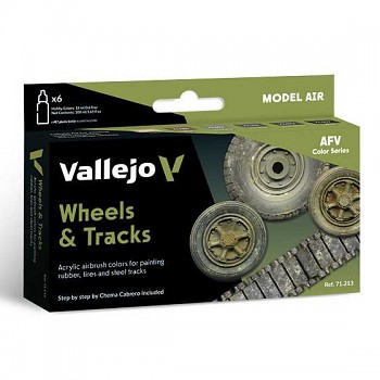 Sada barev pro airbrush Vallejo 6x18ml – Wheels & Tracks