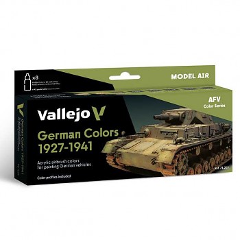 Sada barev pro airbrush Vallejo 8x18ml – German WWII Colors 1941