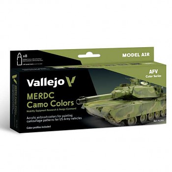 Sada barev pro airbrush Vallejo 8x18ml – MERDC Camo Colors