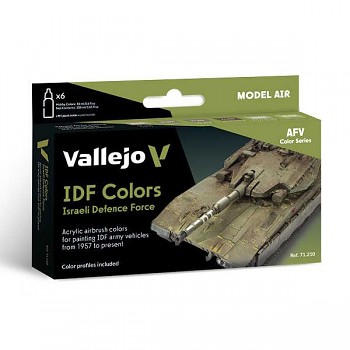 Sada barev pro airbrush Vallejo 6x18ml – IDF Colors