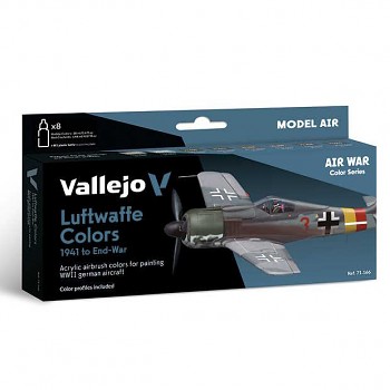 Sada barev pro airbrush Vallejo 8x18ml – Luftwaffe Colors 1941 to EndWar