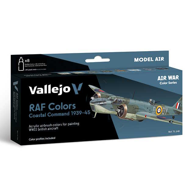 Sada barev pro airbrush Vallejo 8x18ml – Coastal Command