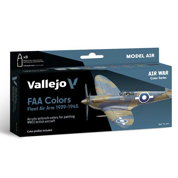 Sada barev pro airbrush Vallejo 8x18ml – Fleet Air Arm (FAA)