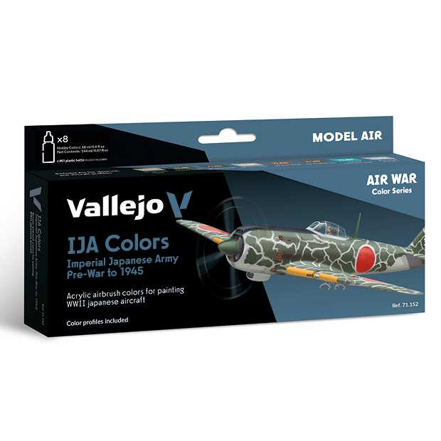 Sada barev pro airbrush Vallejo 8x18ml – Imperial Japanese Army (IJA) Colors