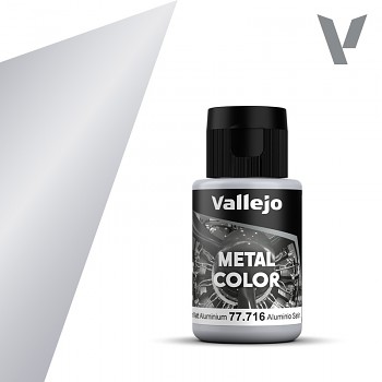 Metalická barva Vallejo 32ml – 716 Semi Matt Aluminium