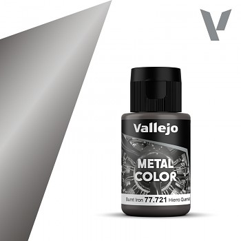 Metalická barva Vallejo 32ml – 721 Burnt Iron