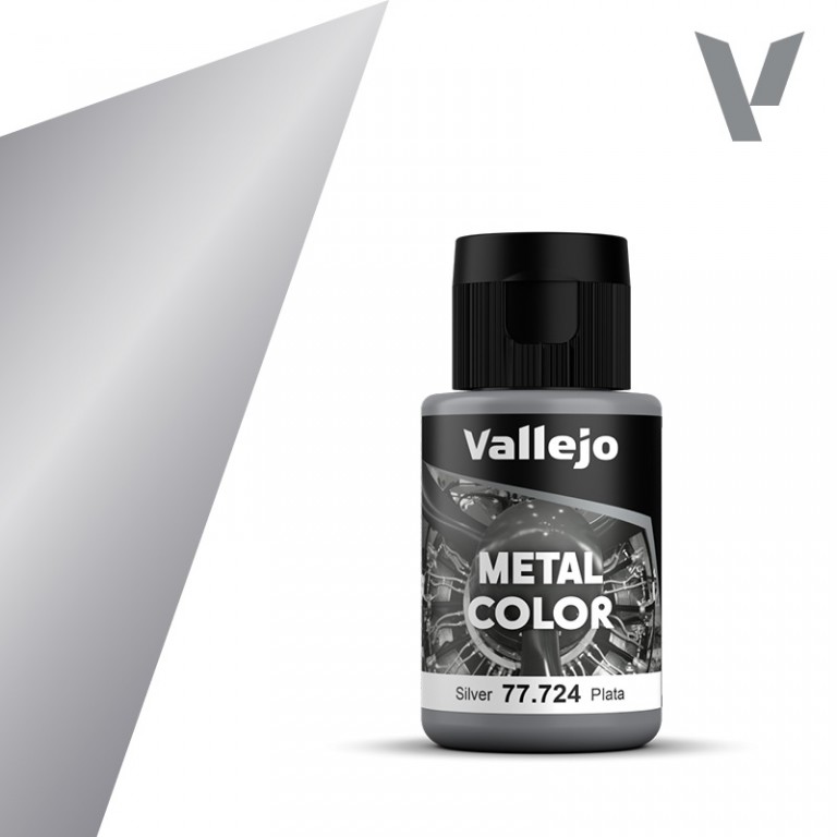 Metalická barva Vallejo 32ml – 724 Silver