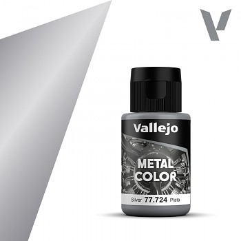 Metalická barva Vallejo 32ml – 724 Silver