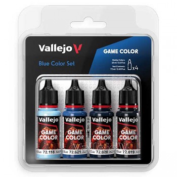 Sada modelářských barev Vallejo 4x18ml – Blue Color Set