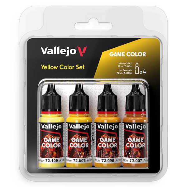 Sada modelářských barev Vallejo 4x18ml – Yellow Color Set