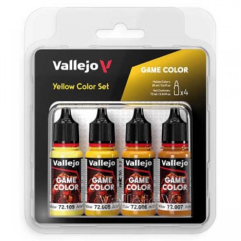 Sada modelářských barev Vallejo 4x18ml – Yellow Color Set