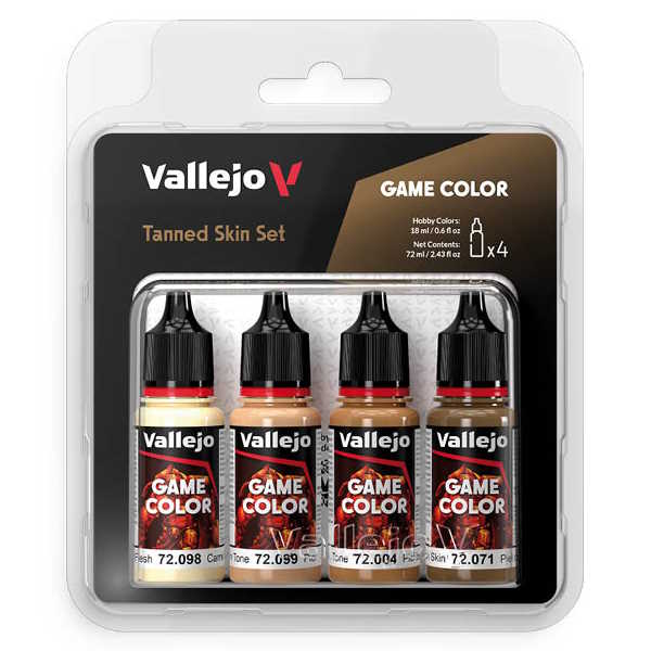 Sada modelářských barev Vallejo 4x18ml – Tanned Skin Set