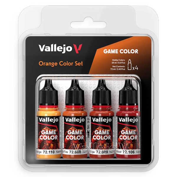 Sada modelářských barev Vallejo 4x18ml – Orange Color Set