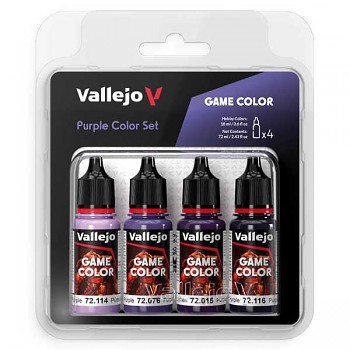 Sada modelářských barev Vallejo 4x18ml – Purple Color Set