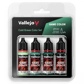 Sada modelářských barev Vallejo 4x18ml – Cold green Color Set