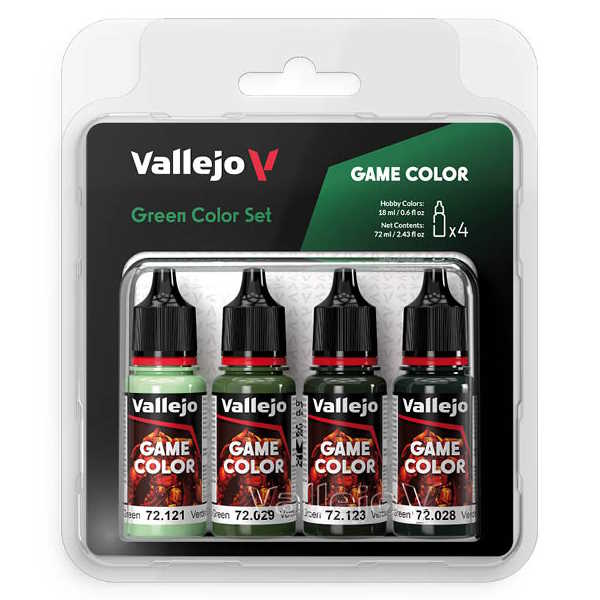 Sada modelářských barev Vallejo 4x18ml – Green Color Set