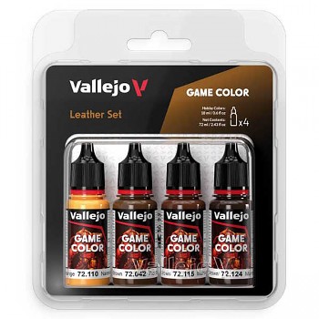 Sada modelářských barev Vallejo 4x18ml – Leather Set